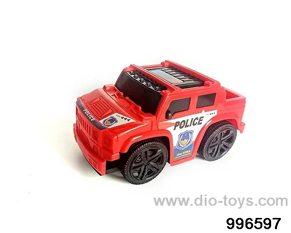 Q plate inertial police car in opp bag
