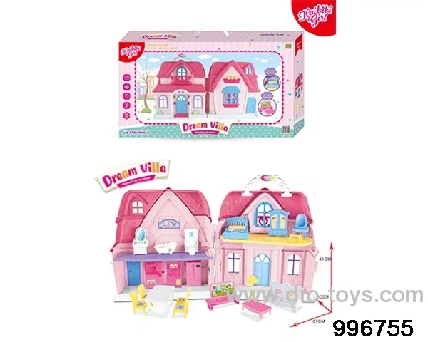 Villa portable house scene suit in paper card