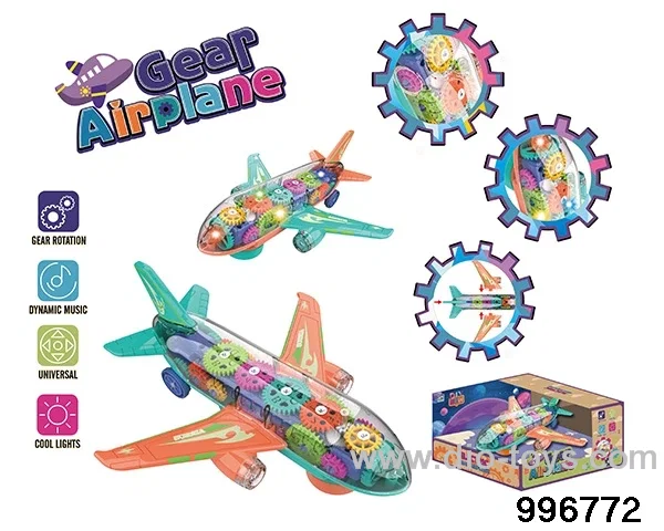 Electric acousto-optic DIY disassembly and assembly gear drive space exploration combat transport aircraft in diaplay box