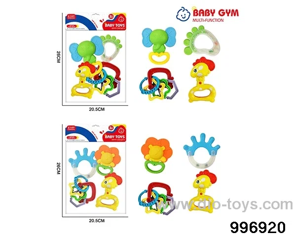 Baby ring gum in 8pcs PP bag with header