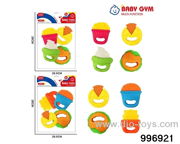 Baby ring gum in 4pcs PP bag with header