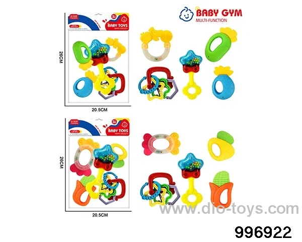 Baby ring gum in 9pcs PP bag with header