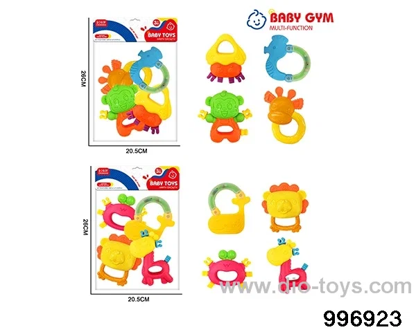 Baby ring gum in 4pcs PP bag with header