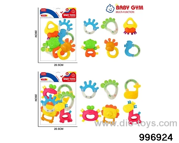 Baby ring gum in 6pcs PP bag with header