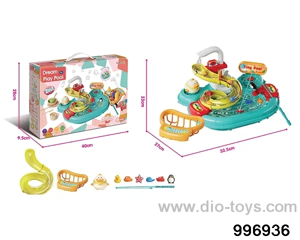 Electric water outlet children's water park toys in color box