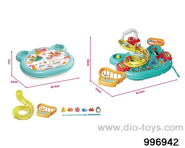 Electric water outlet children's water park toys in paper card