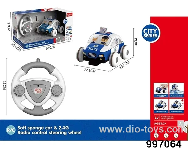 2.4G RC 2ch plush police car in display box