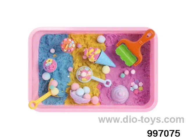 space sand play set in plastic box
