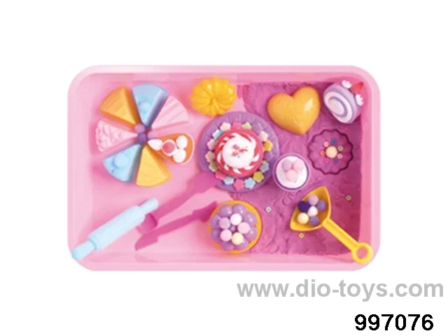 space sand play set in plastic box