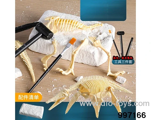 Shanglong dinosaur skeleton fossil+three-piece kit in box