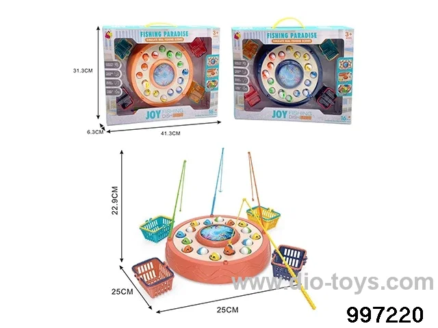 fishing toys set in window box