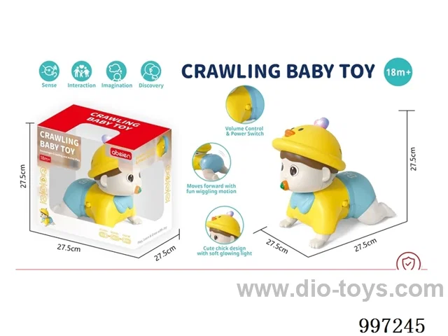 Cute and funny climbing baby in window box