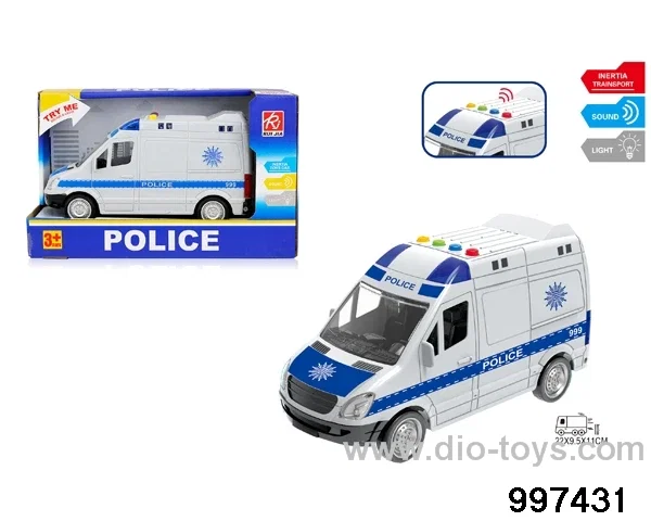1:16 friction police car with light/sound