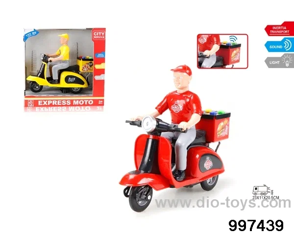 1:16 friction motorcycle with light/sound