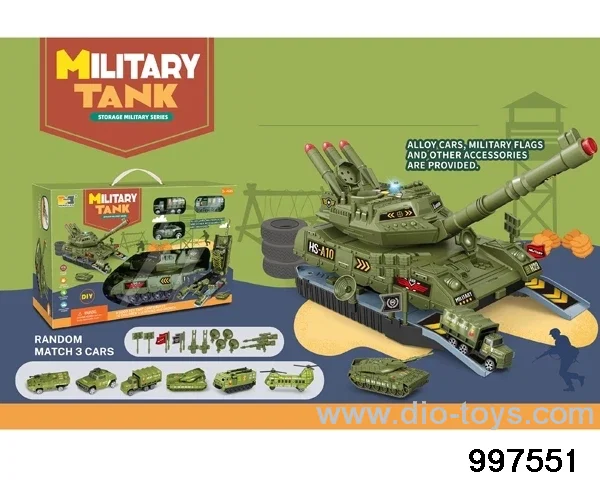 2 in 1 multifunctional deformational storage tank missile launcher with light and firing sounds
