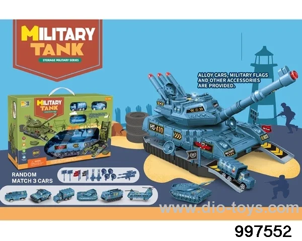 2 in 1 multifunctional deformational storage tank missile launcher with light and firing sounds