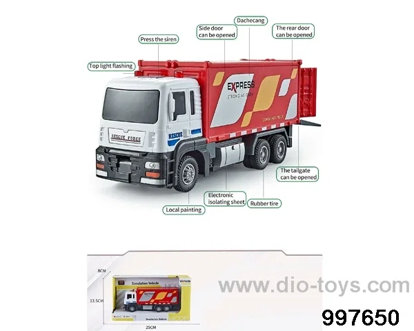 pull back container truck