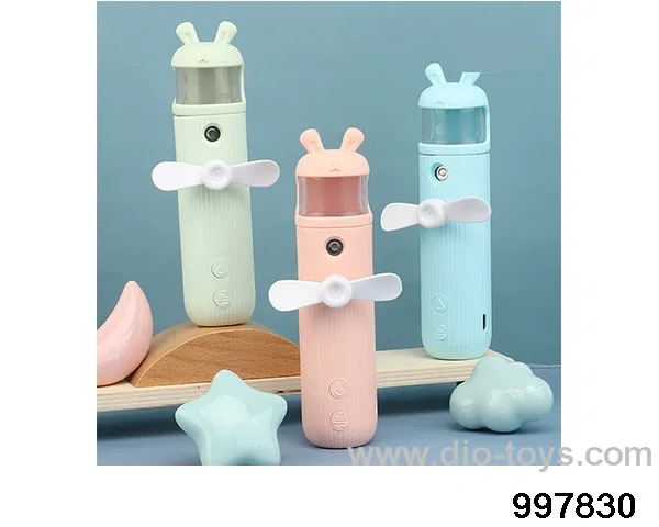 Cute Rabbit Hand held spray Fan in color box