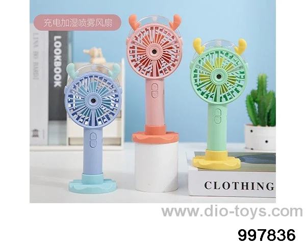 Cute deer handheld fan spray+base bracket in color box