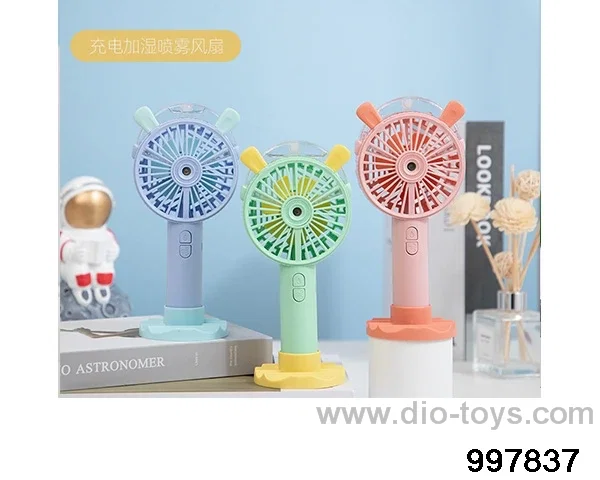Cute rabbit handheld fan spray+base bracket in color box