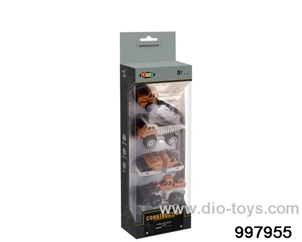 4pcs 1:64 free wheel alloy car