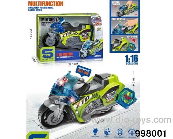 free wheel motorcycle with light/sound