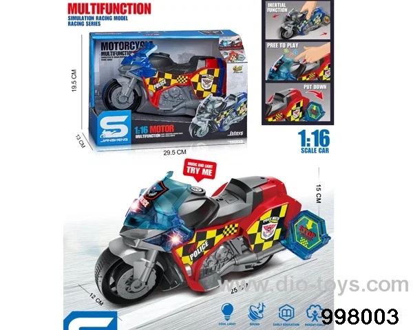 free wheel motorcycle with light/sound