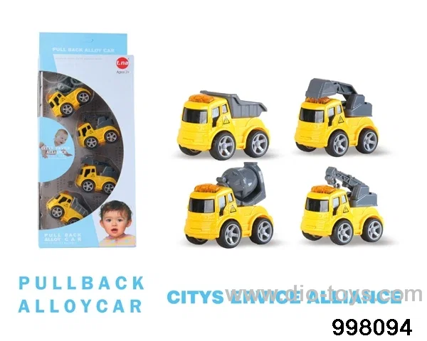 4pcs friction alloy car