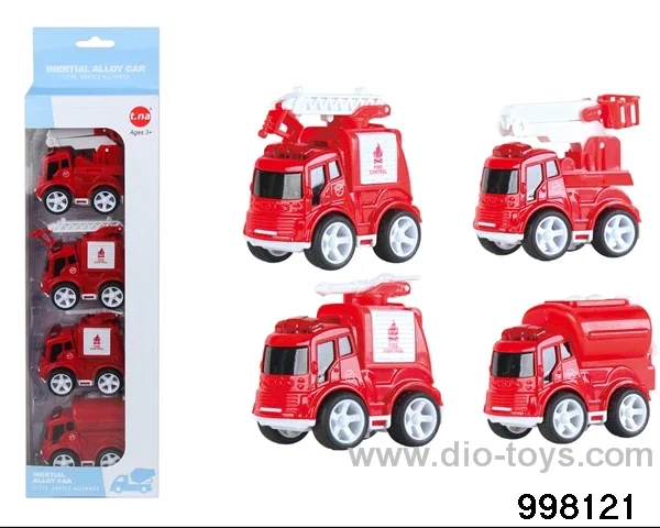 4pcs friction alloy car