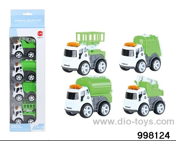 4pcs friction alloy car