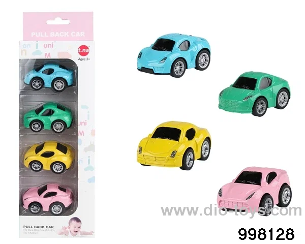 4pcs pull back alloy car