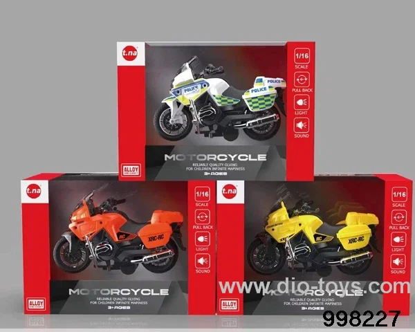 pull back alloy motorcycle with light/sound