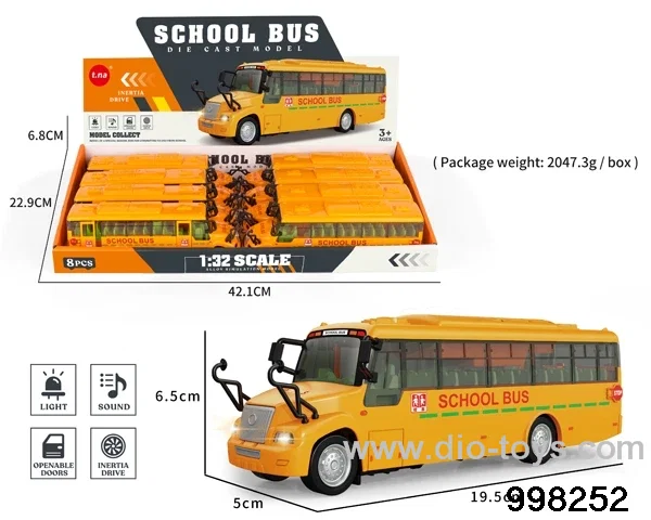 8pcs pull back alloy car with light/sound