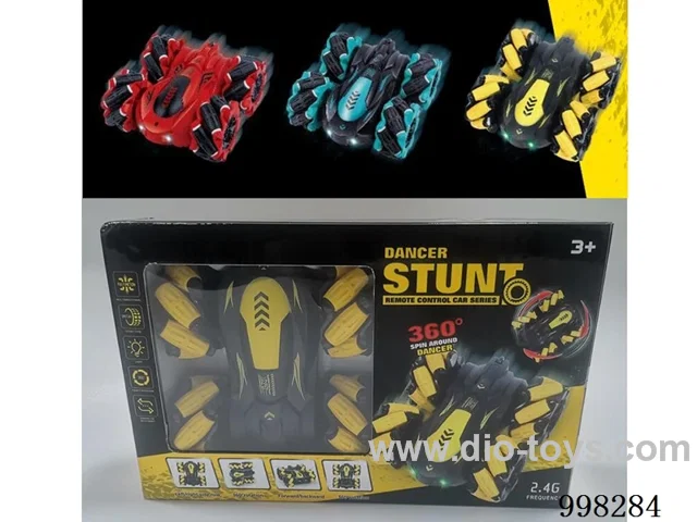 2.4G 1:20 SIDEWAYS DOUBLE-SIDED STUNT CAR IN WINDOW BOX