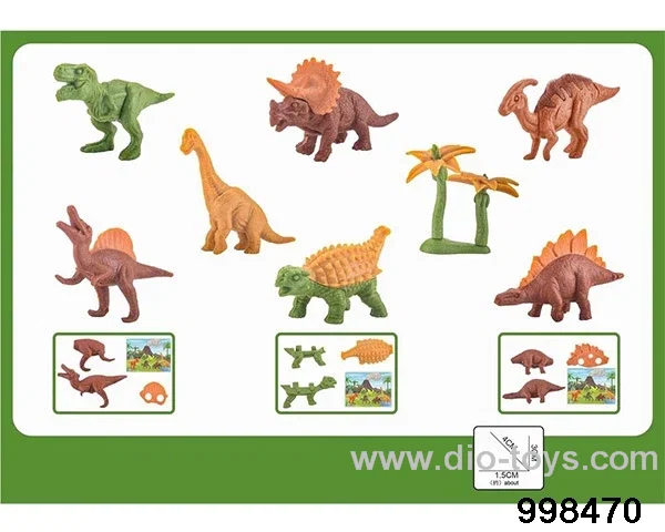 Assembling dinosaurs in opp bag