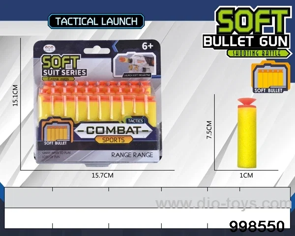 30pcs 7.5cm Soft Bullet