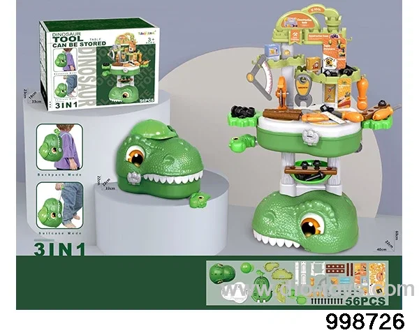 Dinosaur storage tool table in color box