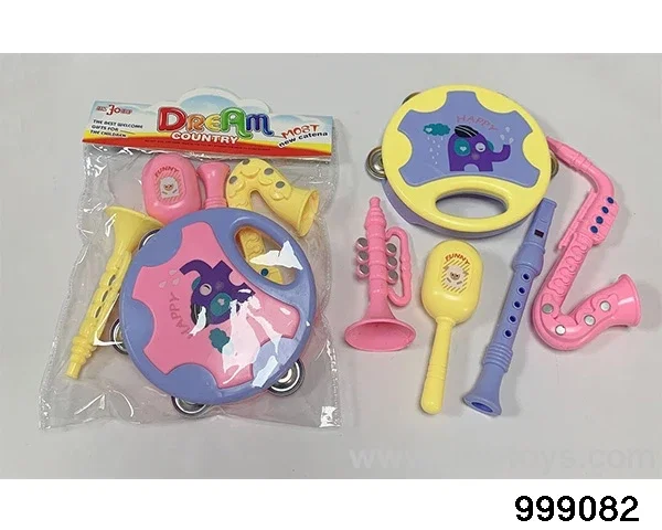 Cartoon baby music suit in PP bag with header