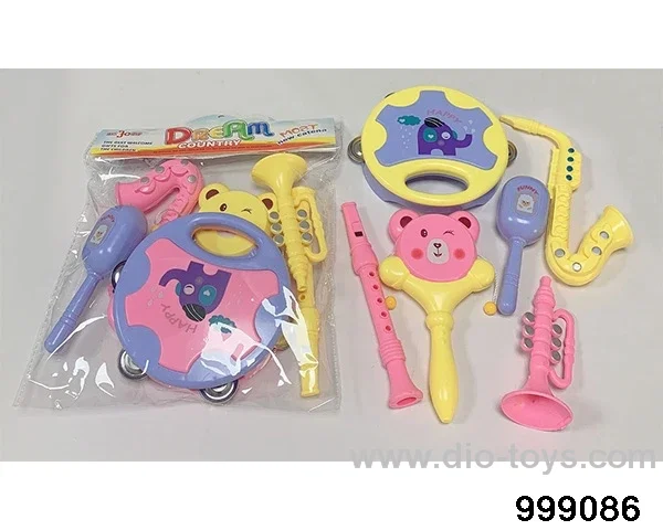 Cartoon baby music suit in PP bag with header
