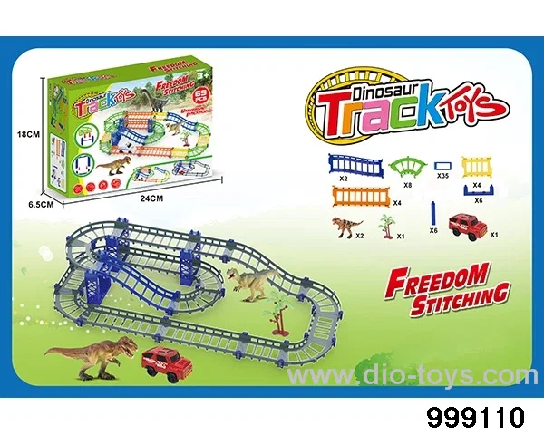 Double-layer electric rail car in color box