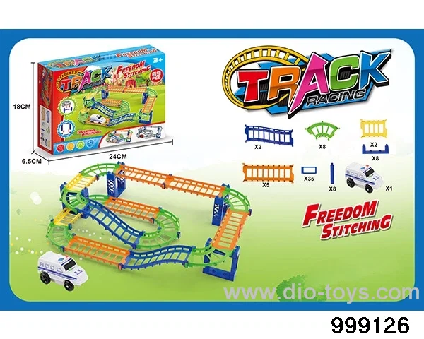 Double-layer electric rail car in color box