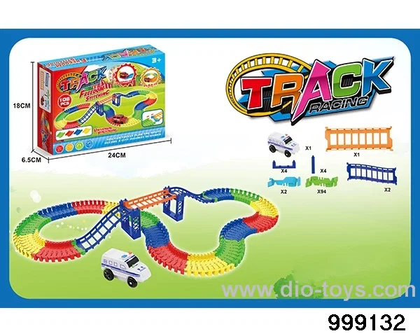 Double-layer electric rail car in color box