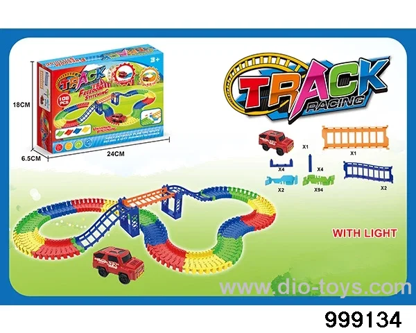 Double-layer electric rail car in color box