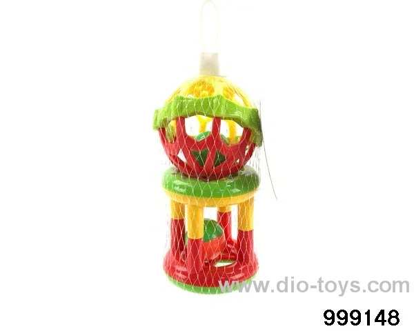 AB Rattle + Double sided soft rubber ball (mesh bag)