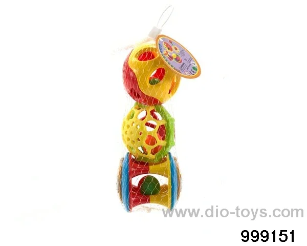 Double headed bear + Double sided soft rubber ball + Double color ball (mesh bag)
