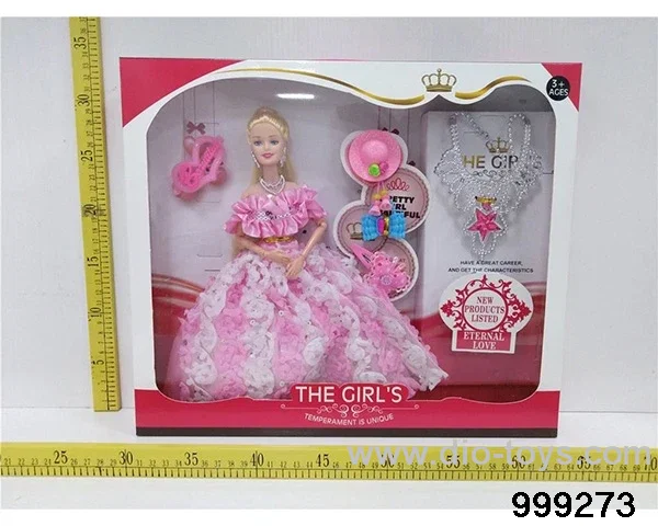 Barbie doll in window box