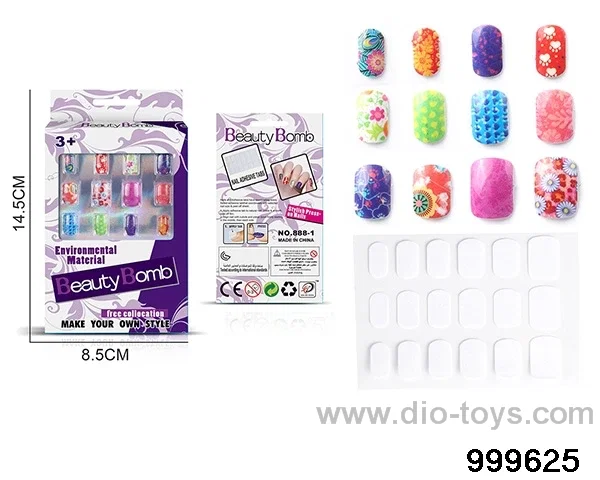 UV false nail patch in window box