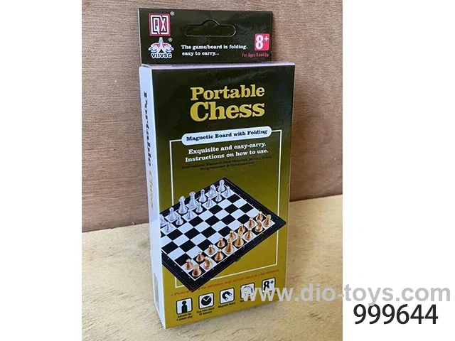 Foldable magnetic chess in color box